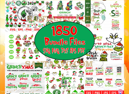 1850 Bundle Grinch Svg, Grinch SVG, Merry Christmas svg,  Baby Grinch