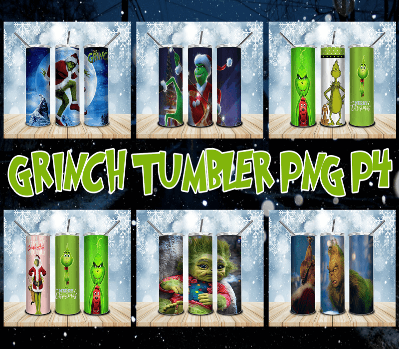 Bundle 20OZ Grinch Png, Grinch Png, Grinch Tumbler Png