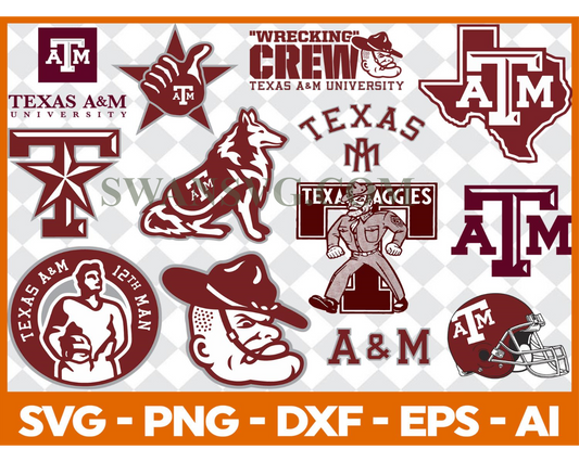 Texas A M Aggies, Texas A M Aggies Svg, Texas A M Aggies Clipart