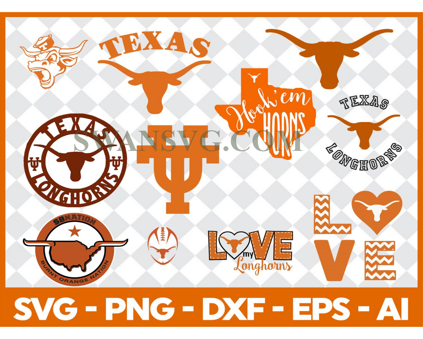 Texas LongHorns, Texas LongHorns Svg, Texas LongHorns Clipart