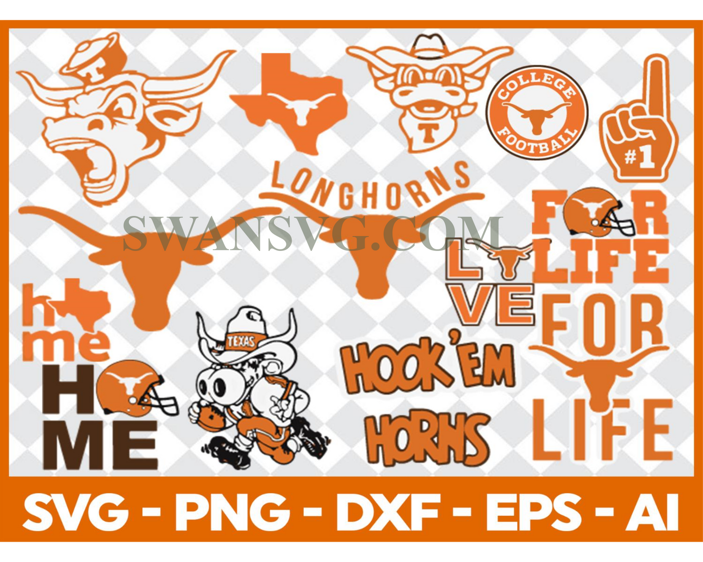 Texas LongHorns, Texas LongHorns Svg, Texas LongHorns Clipart