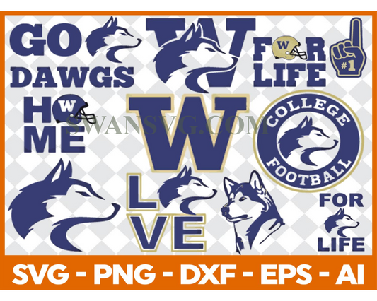 Washington Huskies, Washington Huskies Svg, Washington Huskies Clipart