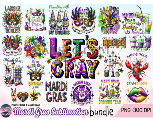 Mardi Gras Sublimation Bundle, Mardi Gras, Mardi Gras Carnaval