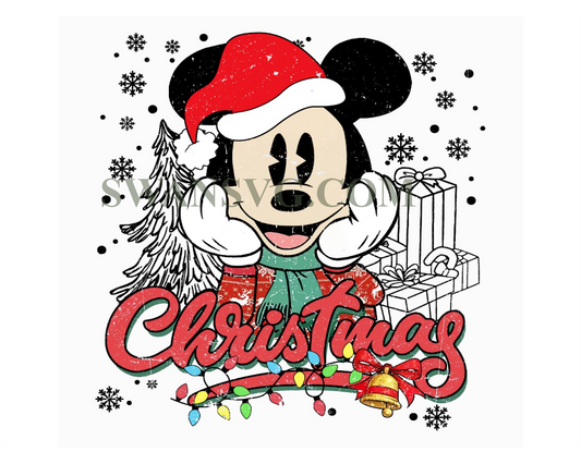 Retro Christmas Png, Vintage Christmas Png, Retro, Mickey