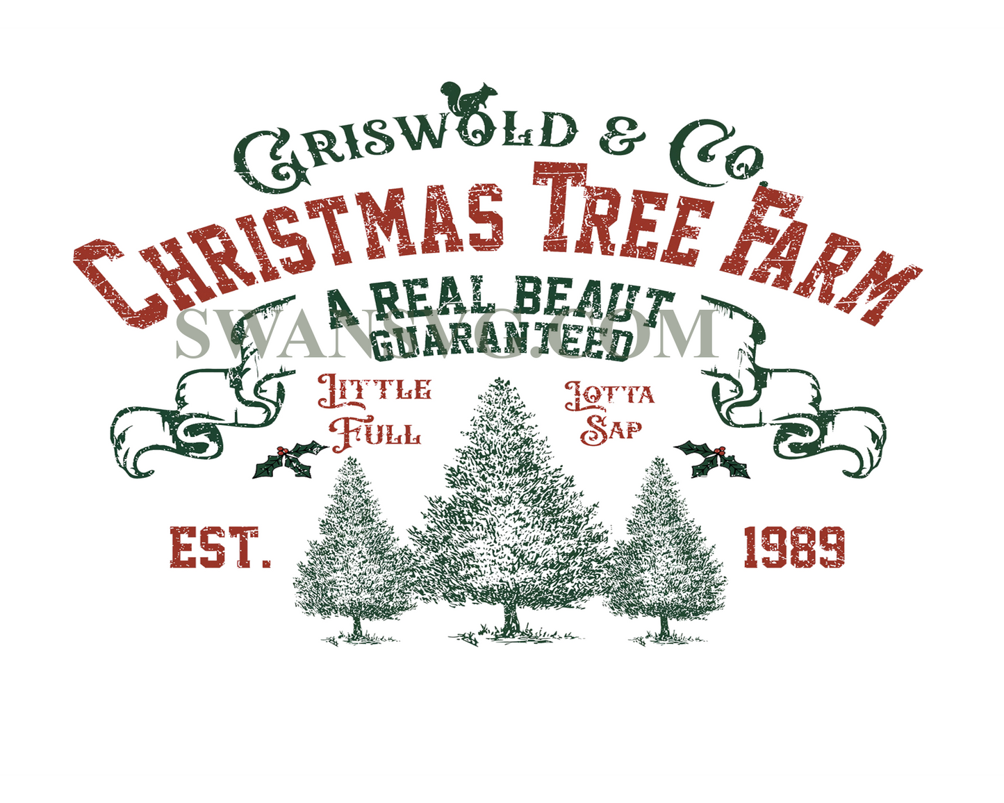 Christmas Tree Farm PNG, Family Christmas PNG, Christmas Movie