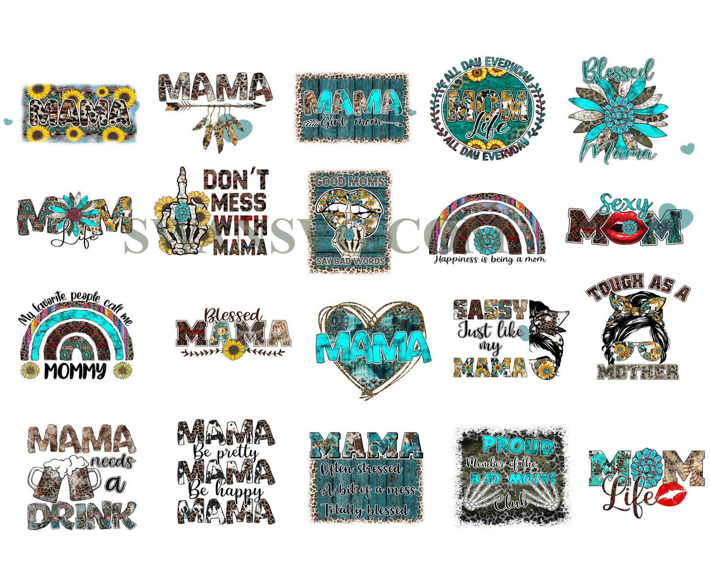 Western Mom, Mothers Day PNG Bundle, Mothers Day Sublimation, Mum