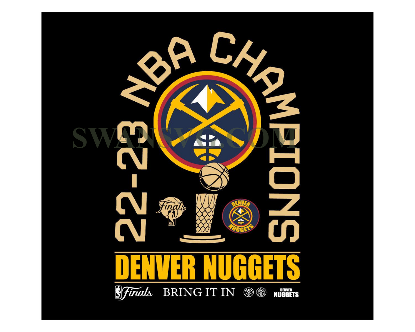 Nuggets Basketball Finals 2023 Champs Png Sublimation