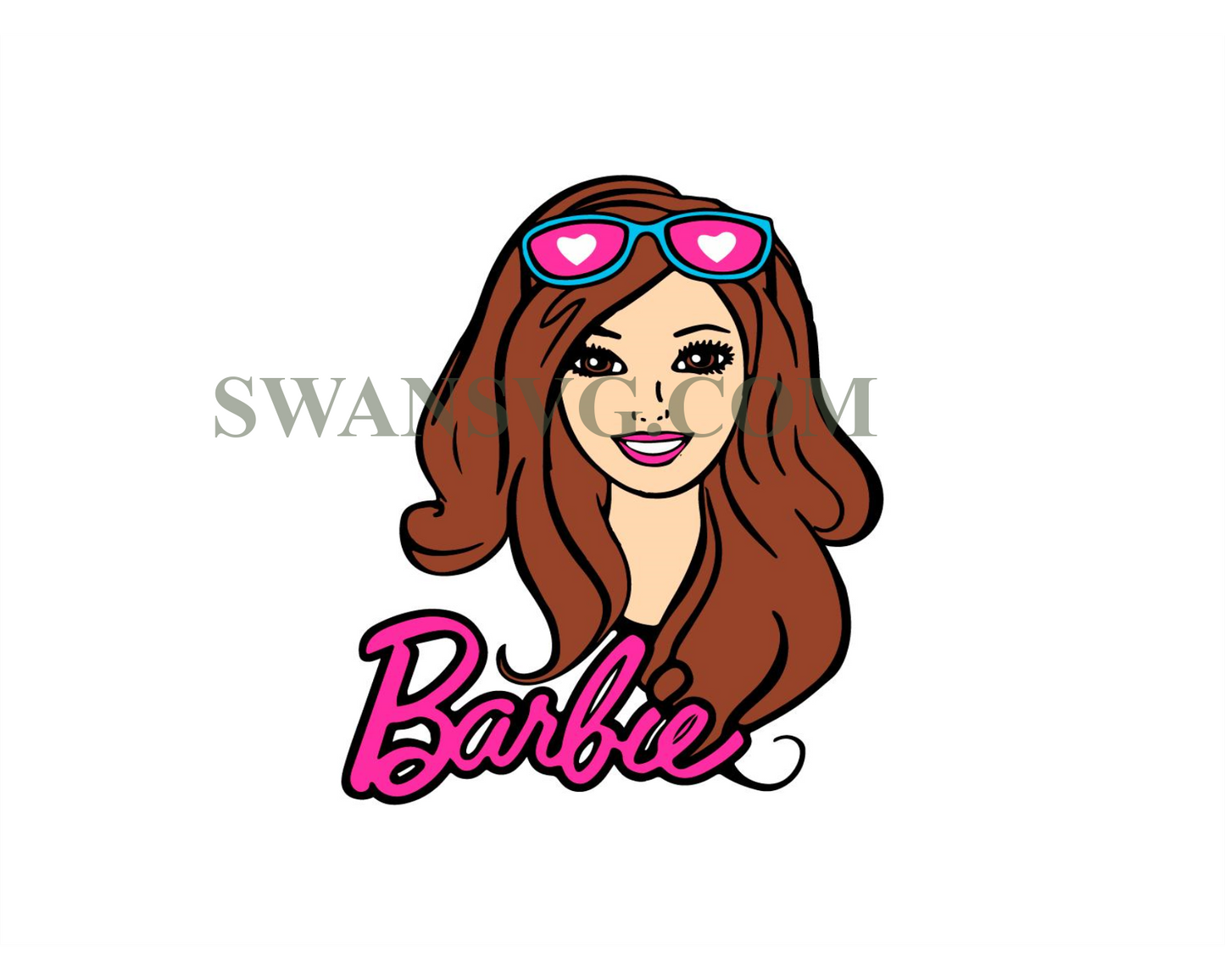 Brown Hair Barb , Babe, Birthday Girl Doll, SVG, PNG, Cut File