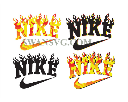 Nike Fire Logo Bundle Svg