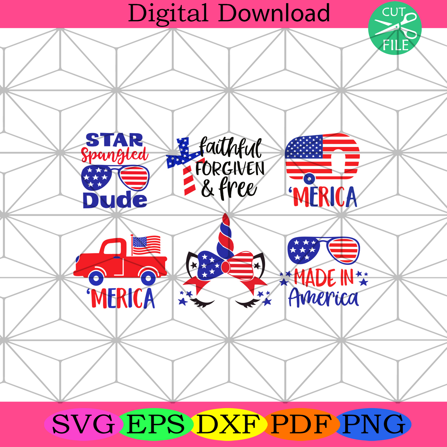 America Fourth Of July Bundle Svg,Independence Svg