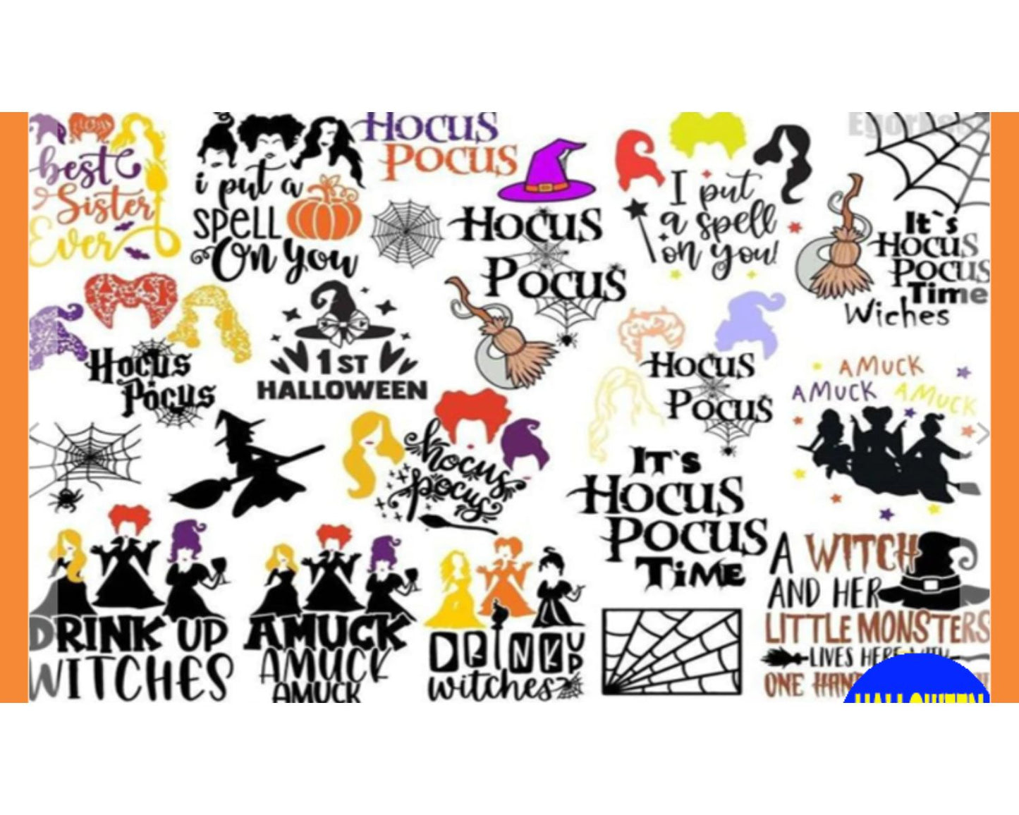 Hocus Pocus Bundle Svg, Halloween Svg, Witch Svg, Sanderson Sisters