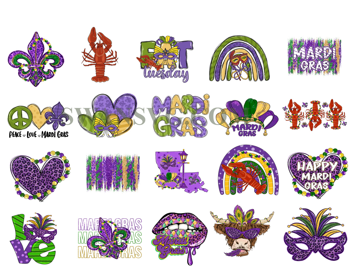 Mardi Gras Sublimation Bundle, Mardi Gras, Mardi Gras Carnaval