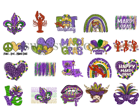 Mardi Gras Sublimation Bundle, Mardi Gras, Mardi Gras Carnaval