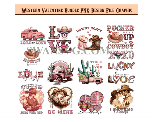 Western Valentine Bundle PNG Design File Graphic