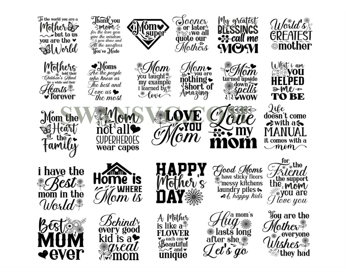 Big Mothers Day Quotes SVG Bundle