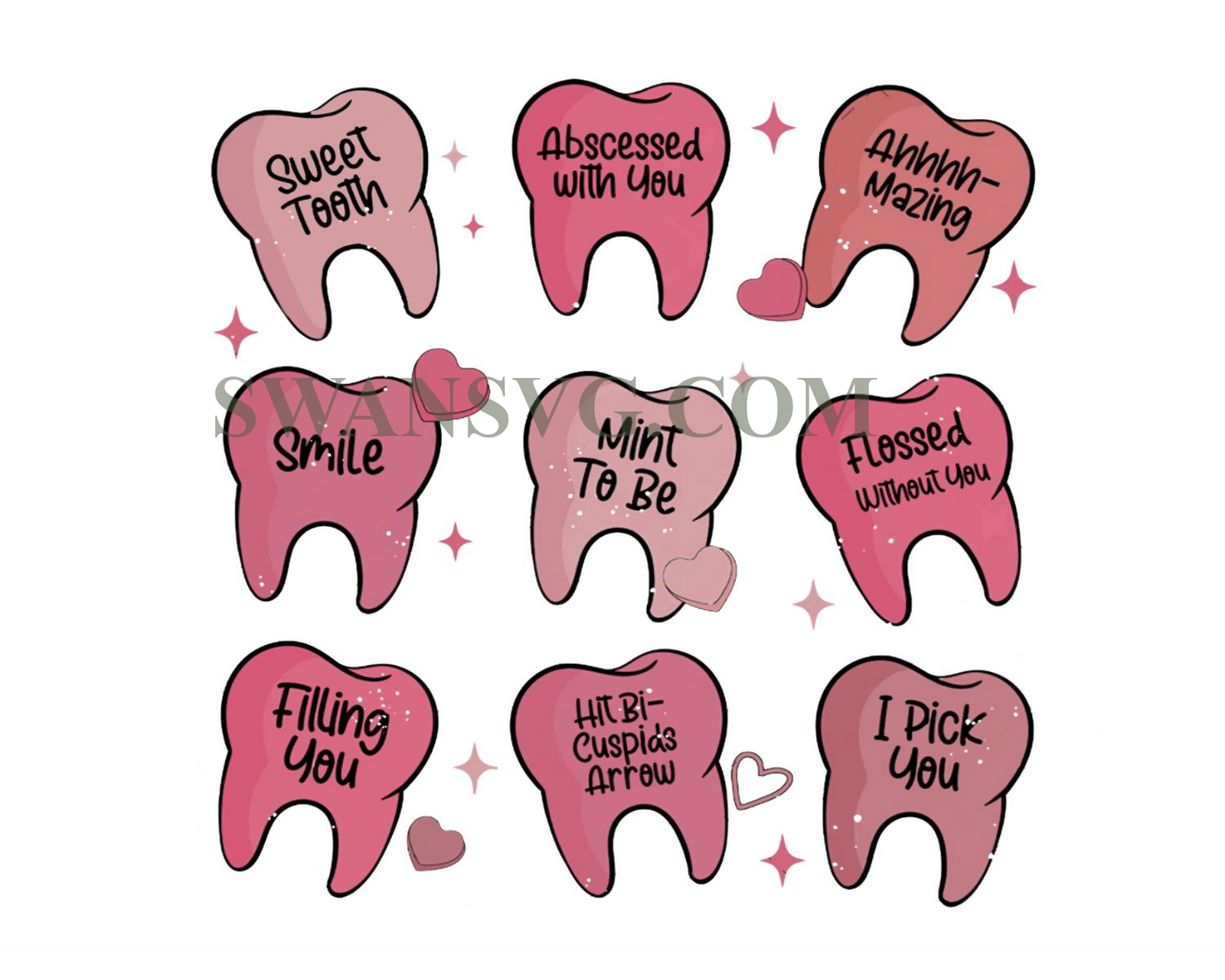 Sweet Tooth Dental Squad Valentines Day Png, Dentist Valentine Png