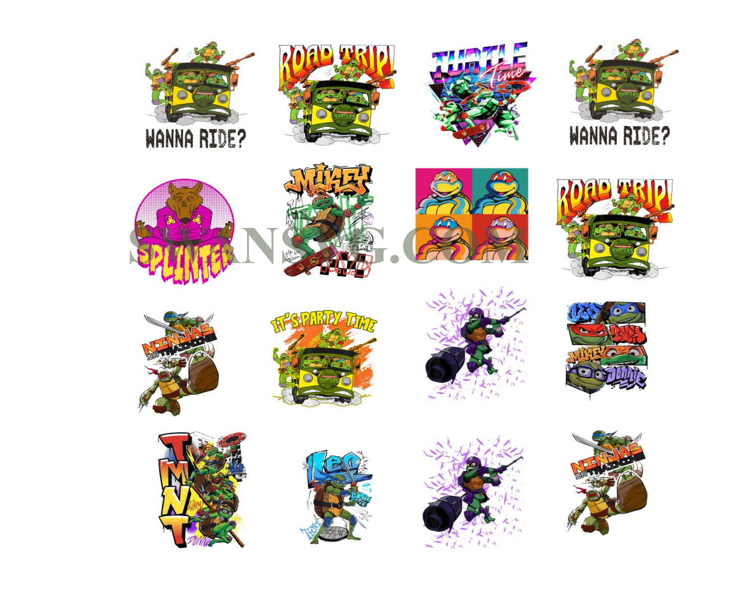 Ninja Turtle Png Bundle, Tmnt png files, Teenage mutant ninja turtle