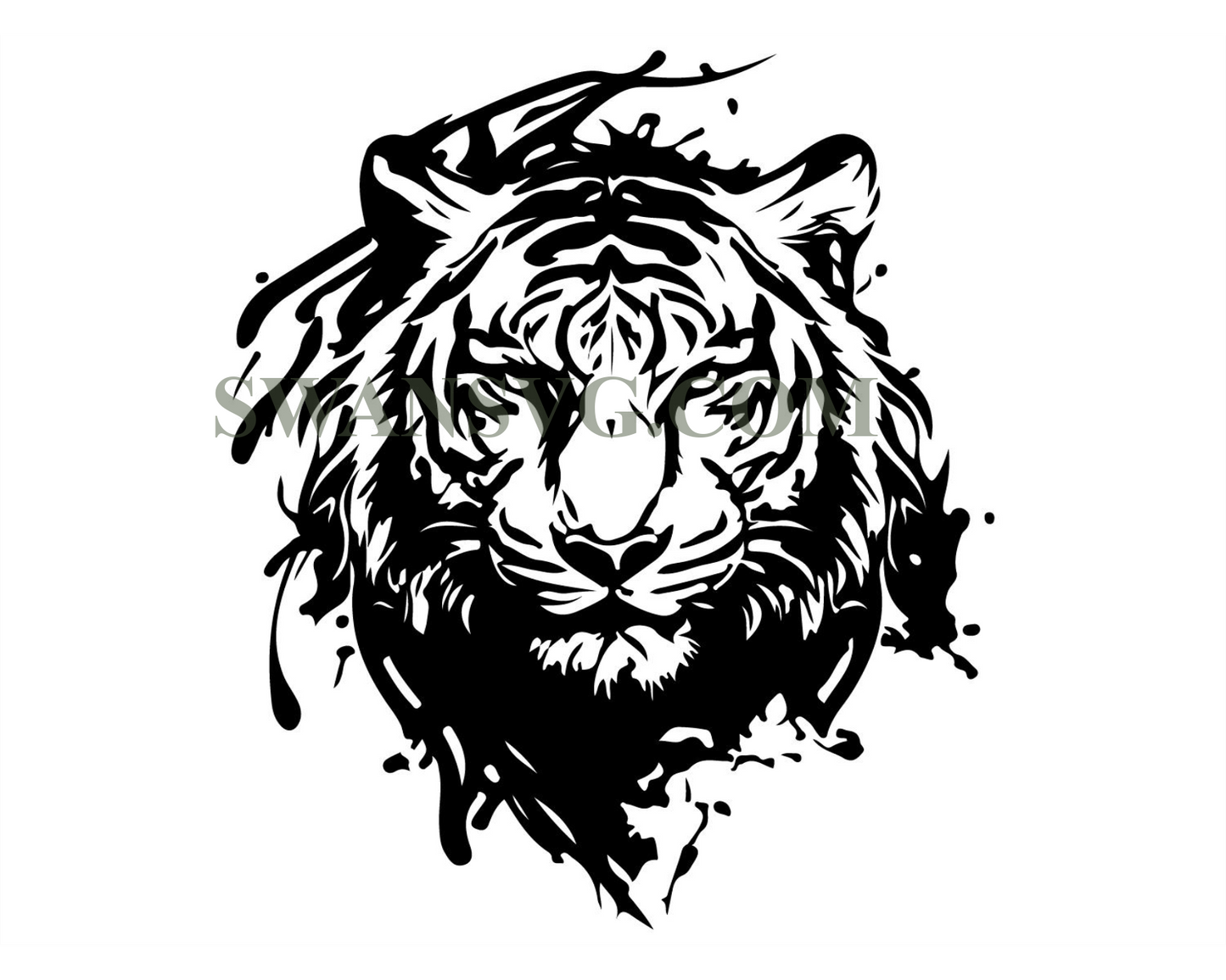 Tiger Svg, Tiger head Svg, Tiger face Svg,Tiger head clipart, Wild cat