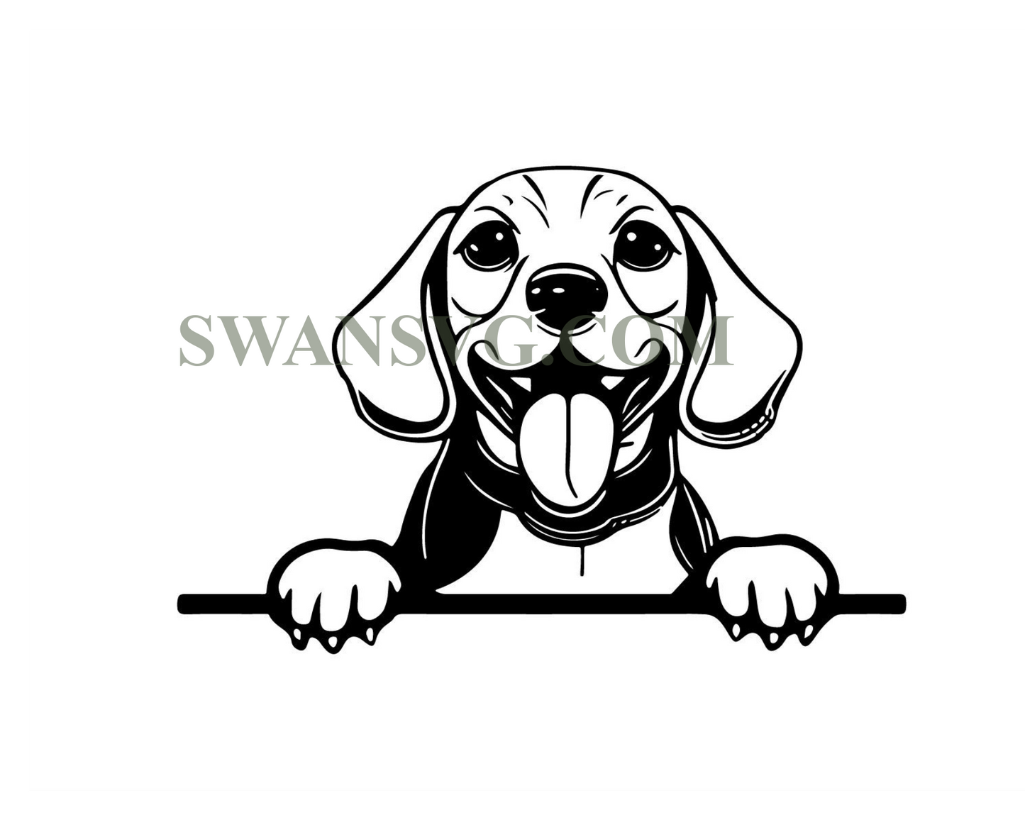 PEEKING BEAGLE Svg, Peeking Beagle Clipart, Peeking Beagle