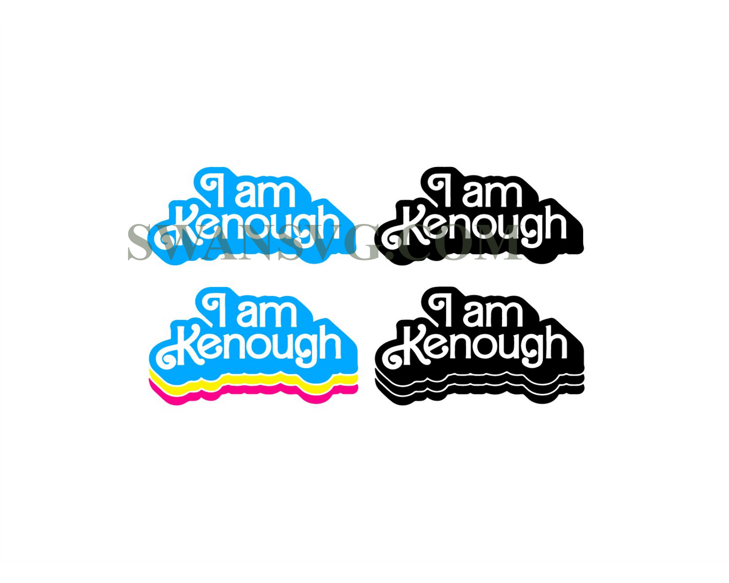 I am Kenough Ken is Enough Logo Babe Doll Design Bundle Retro SVG