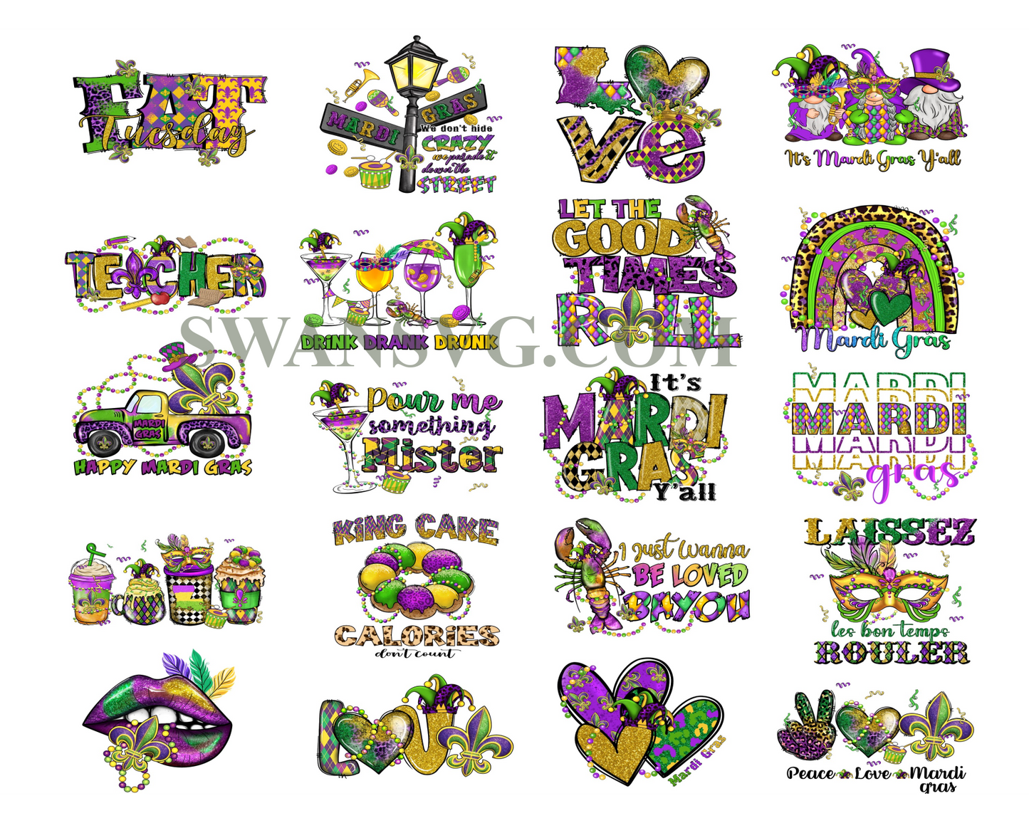 Mardi Gras Sublimation Bundle, Mardi Gras, Mardi Gras Carnaval