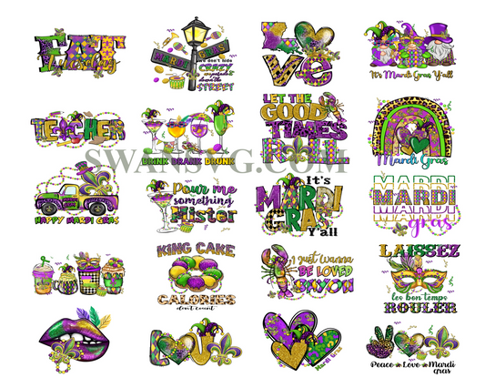 Mardi Gras Sublimation Bundle, Mardi Gras, Mardi Gras Carnaval