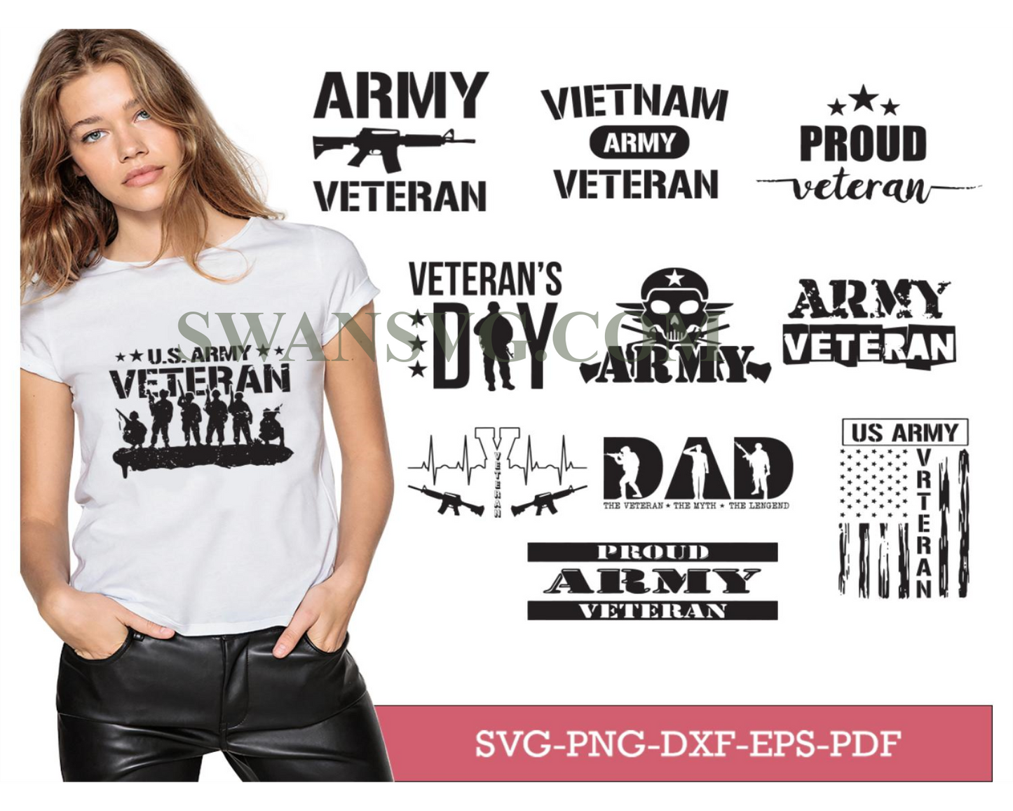 Army Bundle Svg, Bundle Logo Svg, Army Veteran Svg