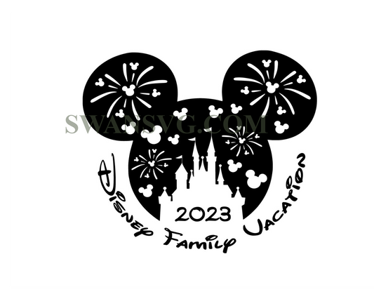 Family Trip Svg, Family Vacation Svg, Minnie Mickey Castle