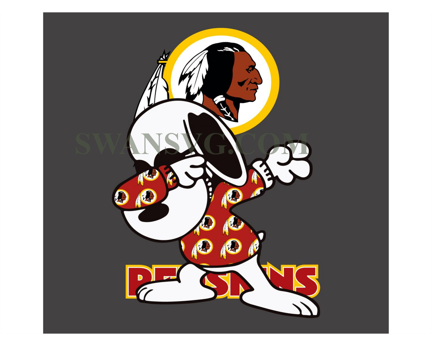 Washington Redskins Snoopy Dabbing Svg Digital File