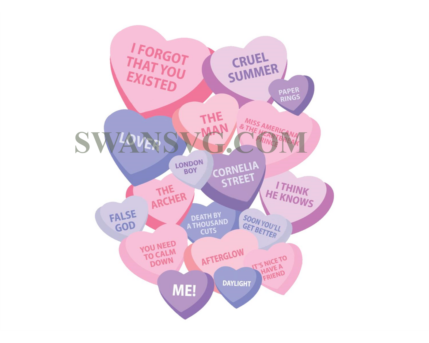 Heart Shape Lover Taylor Swift Svg For Cricut Sublimation Files
