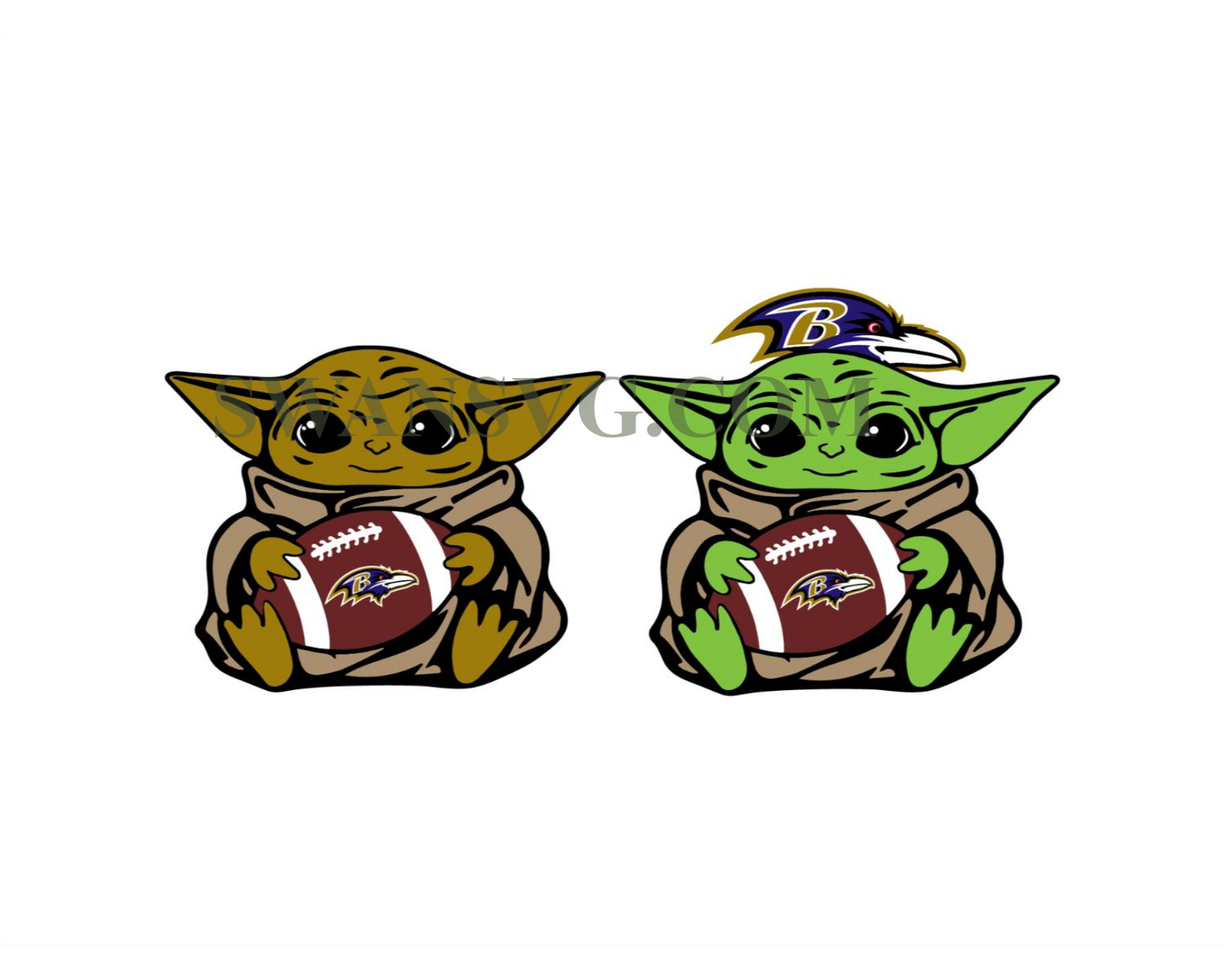 Baby Yoda Baltimore Ravens Png,NFL Baby Yoda Png,Sport Svg Png