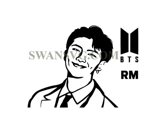 Namjoon RM Svg, BTS cut file, Bangtan, Instant download