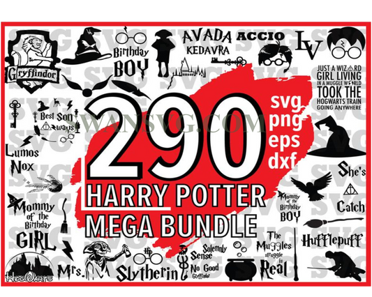 Harry Potter Bundle SVG, Harry Potter Svg, Hogwarts Svg