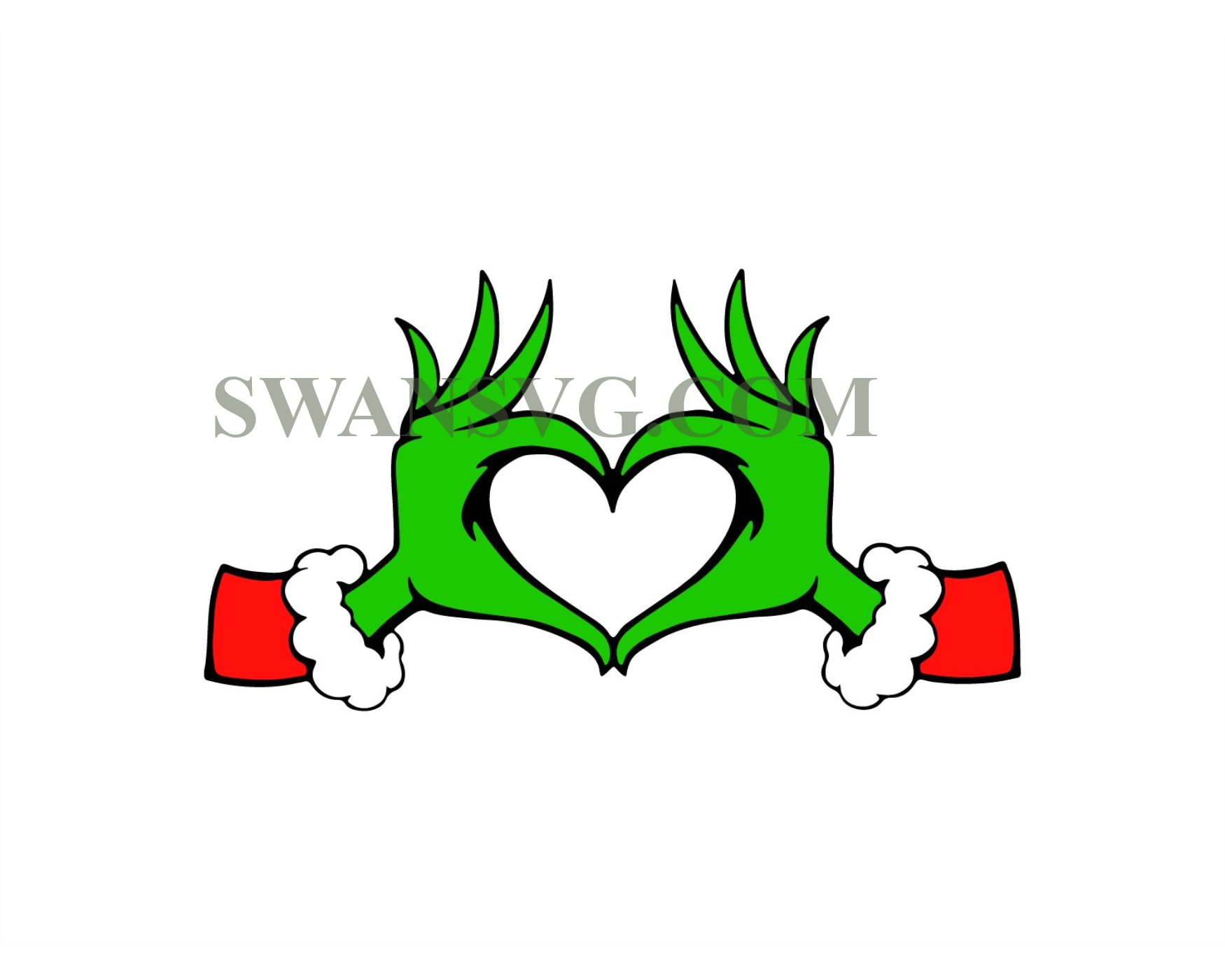 Grinch Heart Hands - Dr. Seuss - Christmas SVG PNG - Digital Designs ...