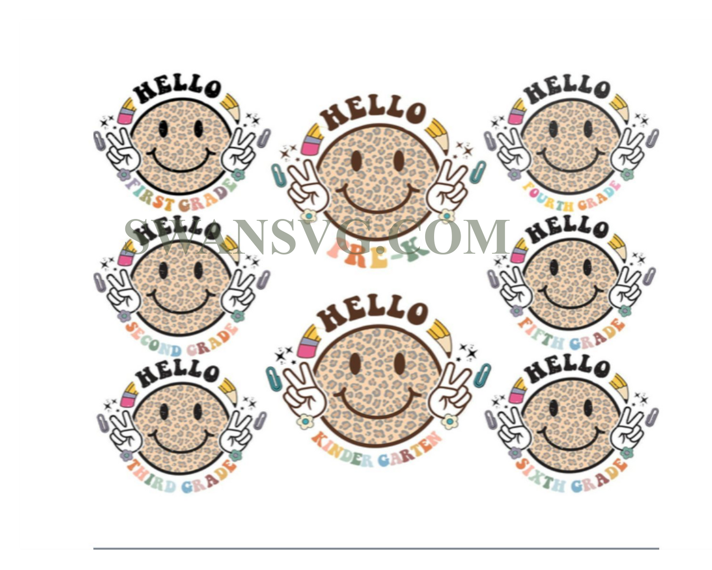 Retro Vintage Peace Hand Back To School Svg Png