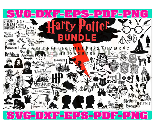 Harry Potter Bundle SVG, Harry Potter Svg, Hogwarts Svg