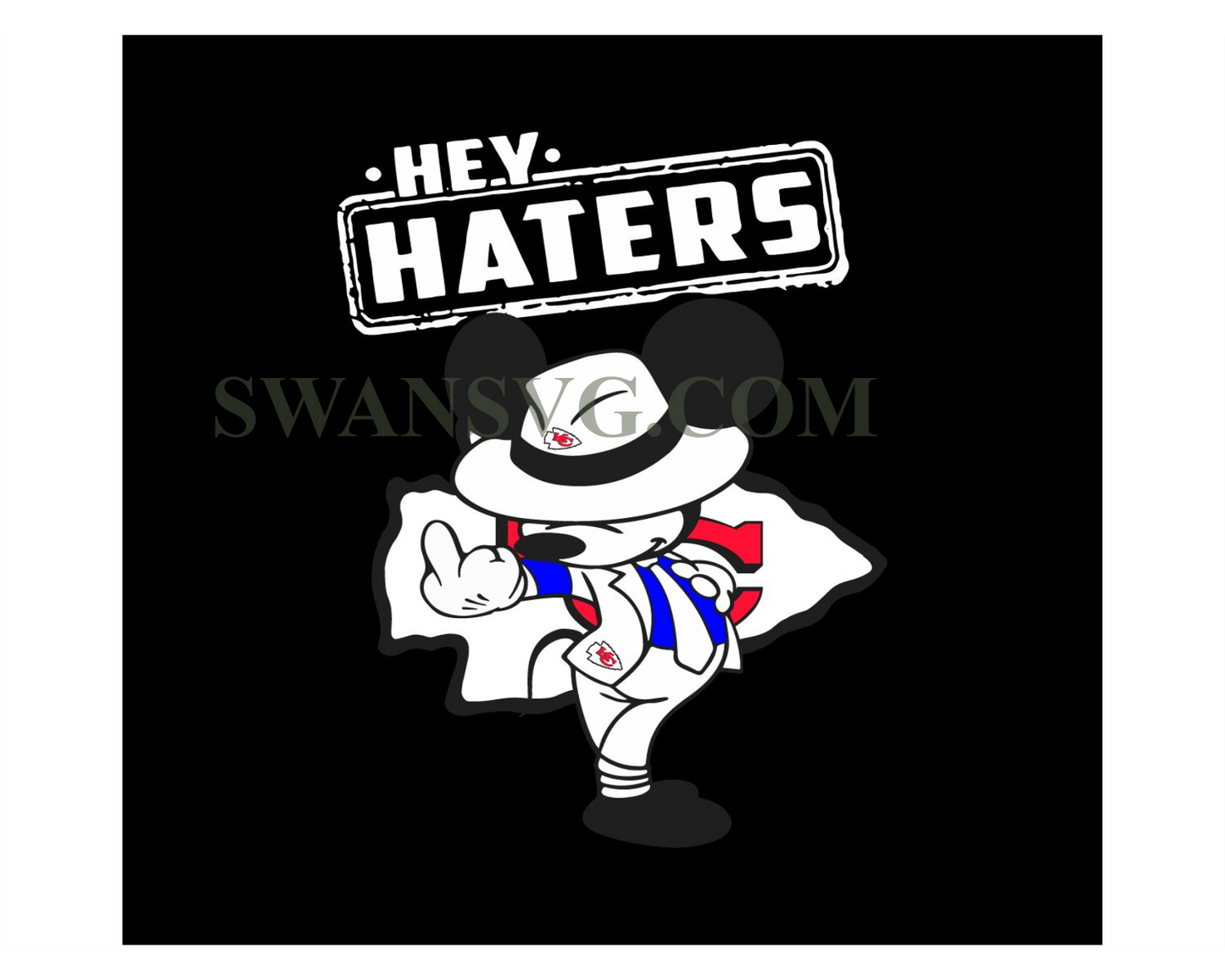 Hey Haters Chiefs Mickey Michael Jackson Svg