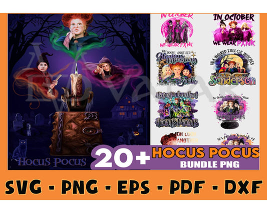 20 Hocus Pocus Bundle Png, Halloween Png, Hocus Pocus Png