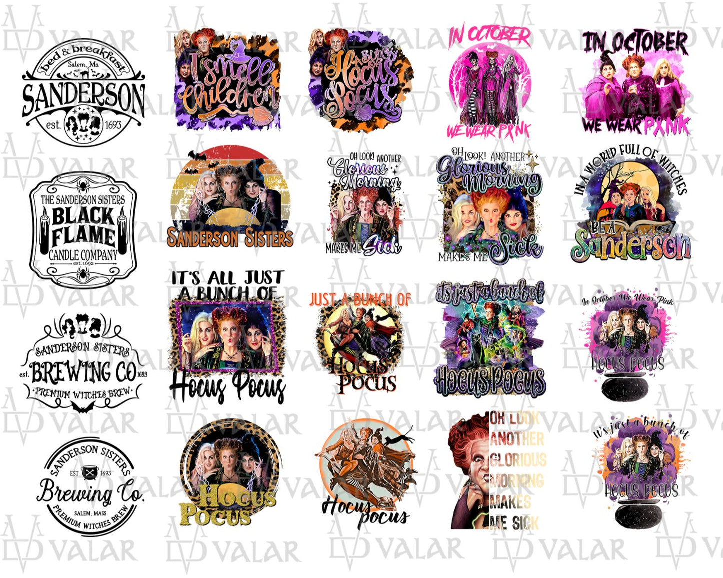 20 Hocus Pocus Bundle Png, Halloween Png, Hocus Pocus Png