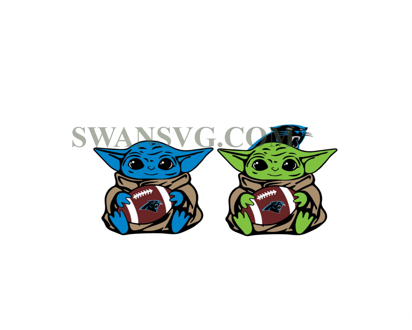 Carolina Panther Baby Yoda NFL Svg, Sport Svg, Football