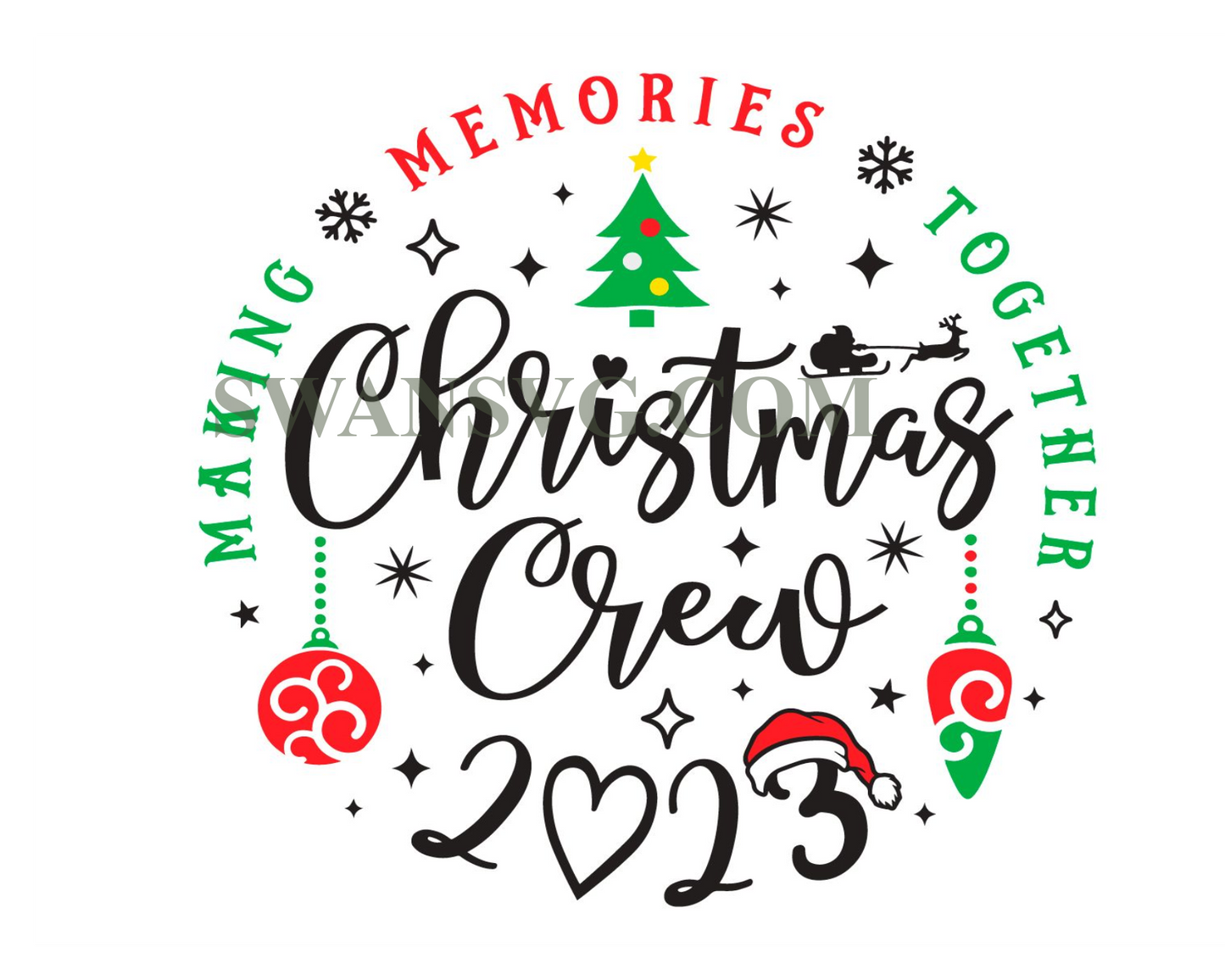 Christmas Crew 2023 SVG PNG, Christmas Pajamas Svg, Family Shirt