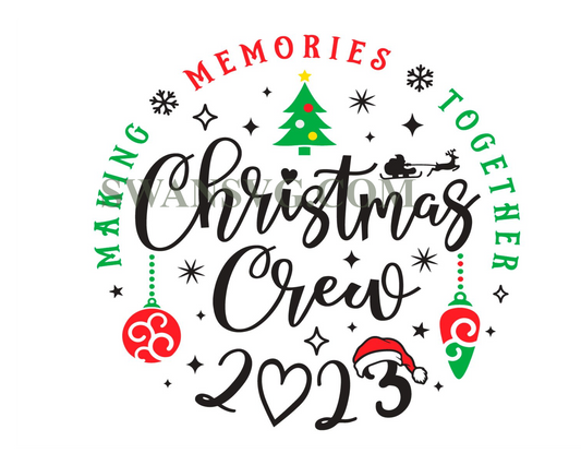 Christmas Crew 2023 SVG PNG, Christmas Pajamas Svg, Family Shirt