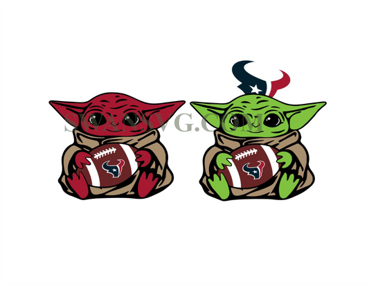 Houston Texans Baby Yoda NFL Svg, Sport Svg, Football