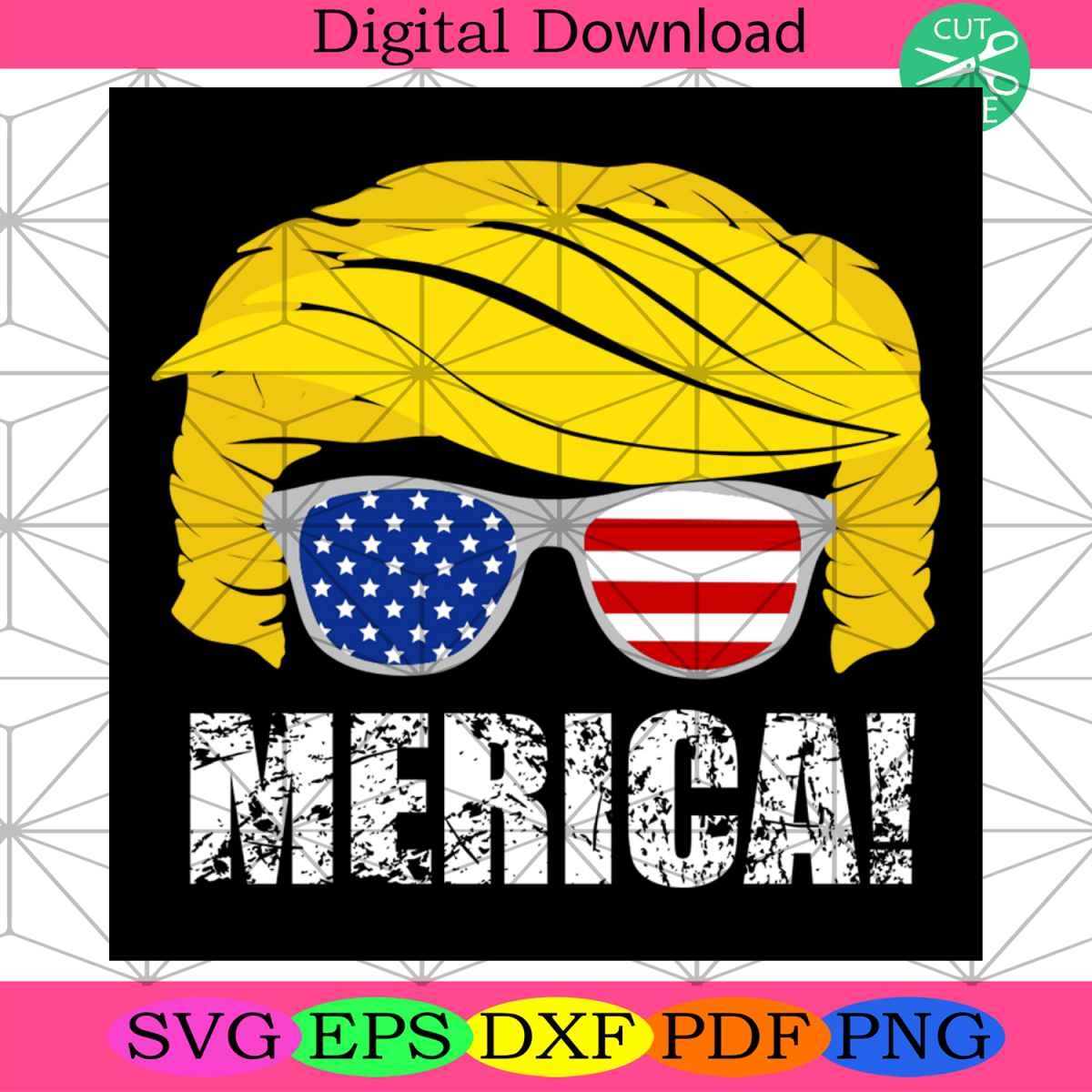 Trump Merica Svg, Independence Day Svg, 4th Of July Svg