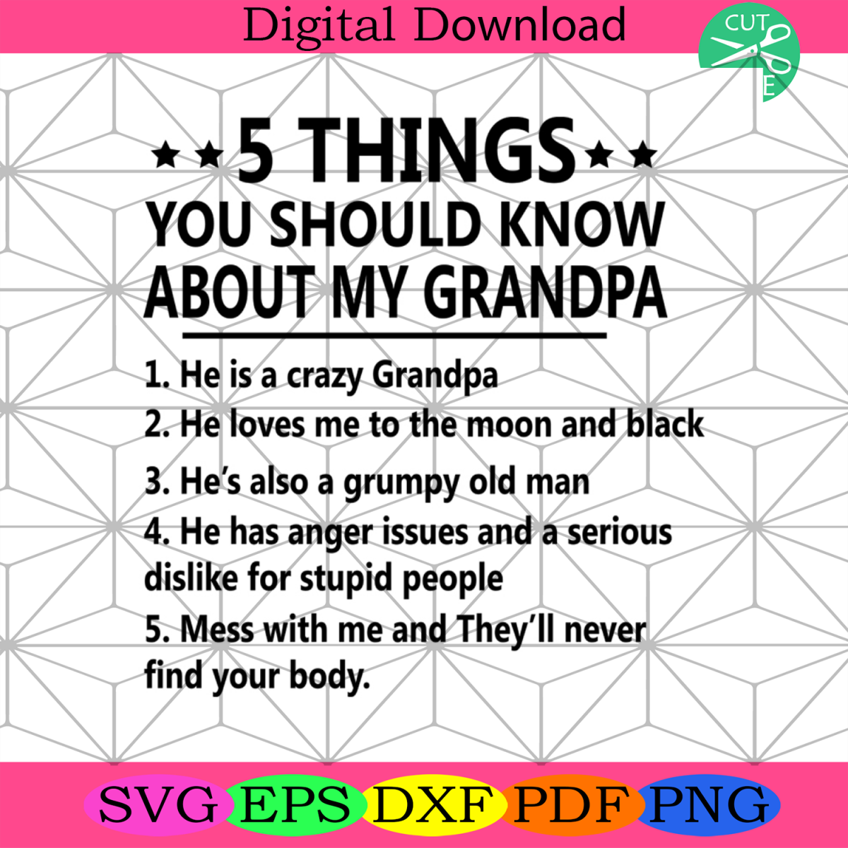 5 Things You Should Know About My Grandpa Svg, Daddy Svg