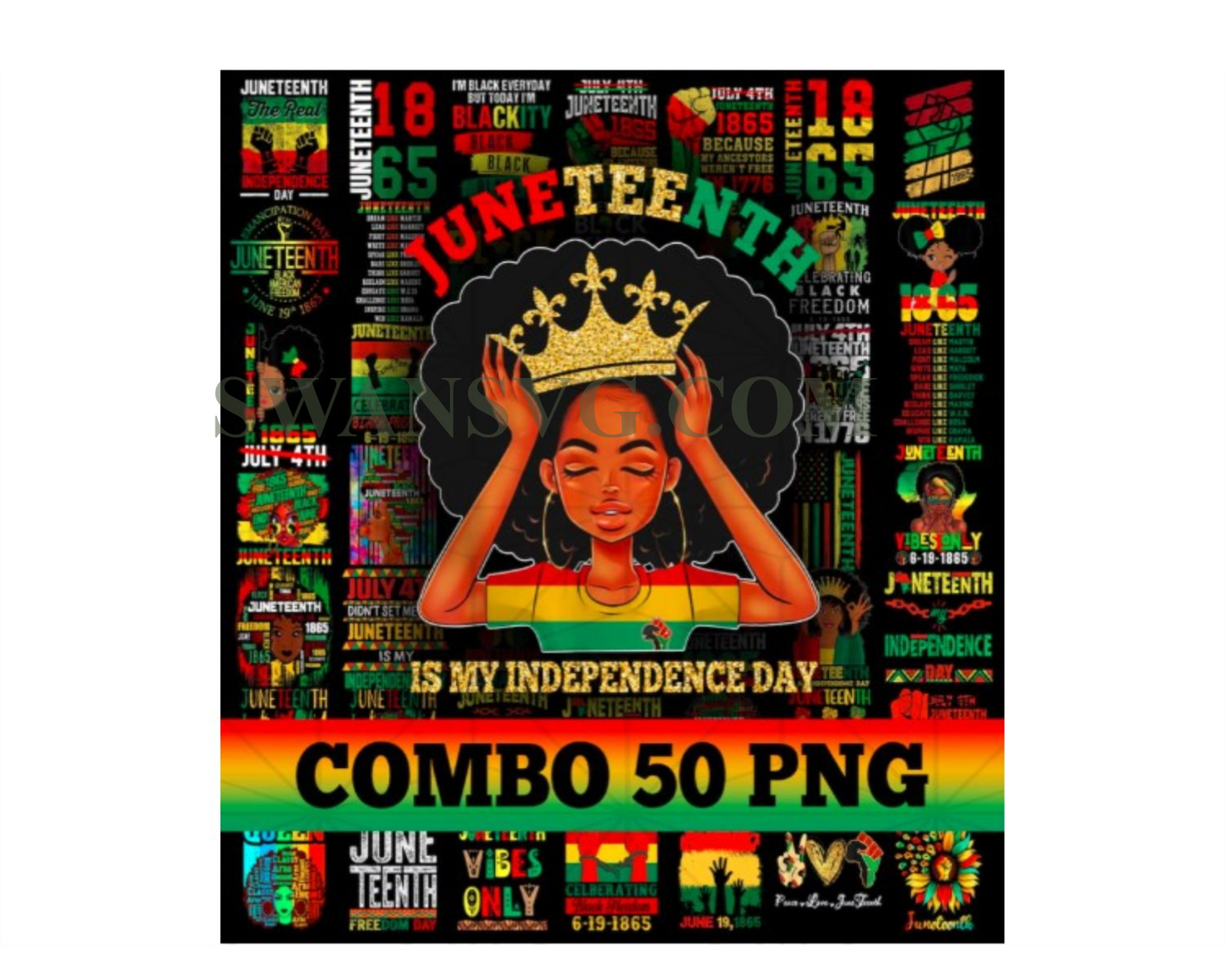 50 Juneteenth Black History Bundle Png, Juneteenth Png, Black Girl Png