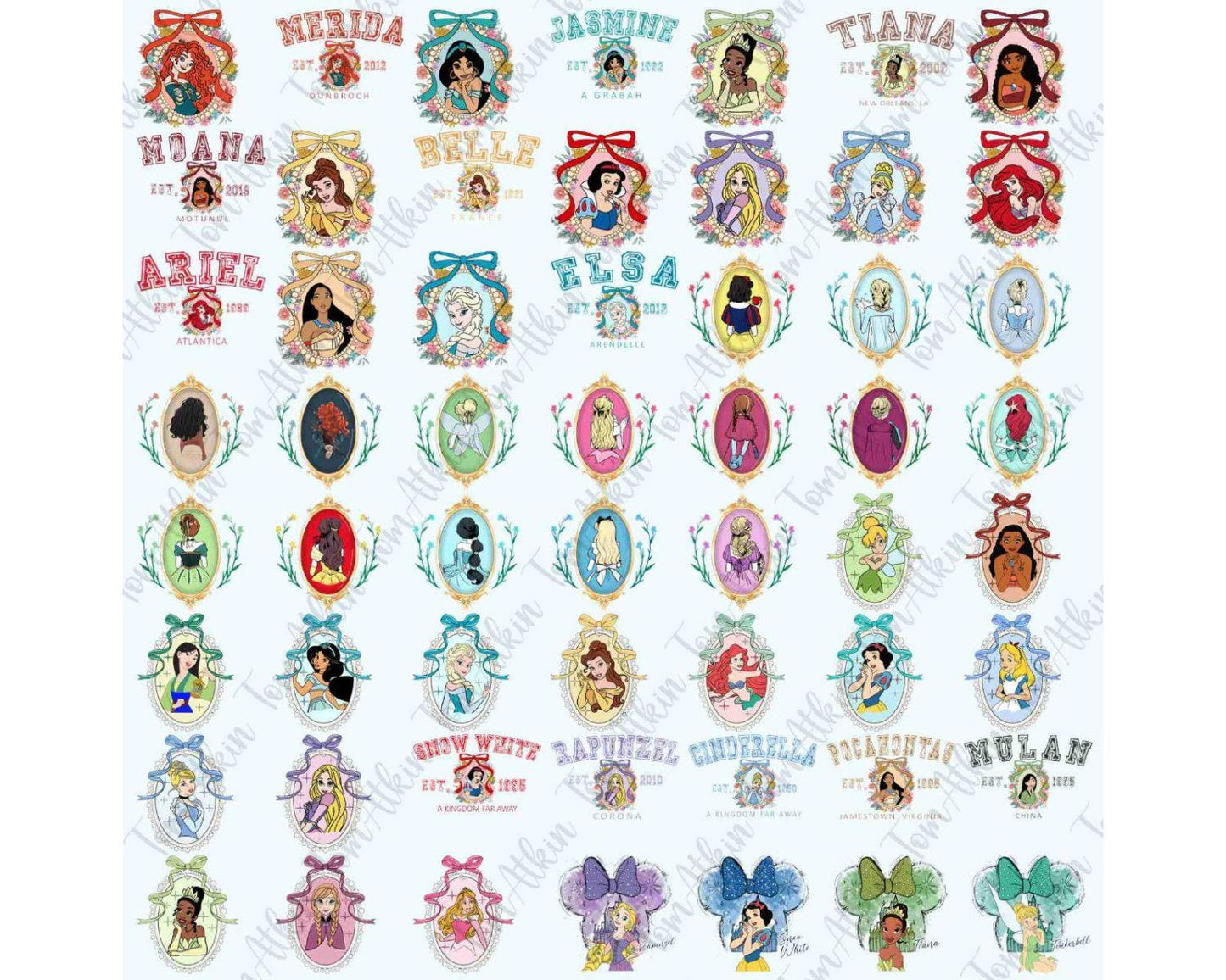 200 Coquette Mirror Princess Png Bundle, Coquette Cartoon Png