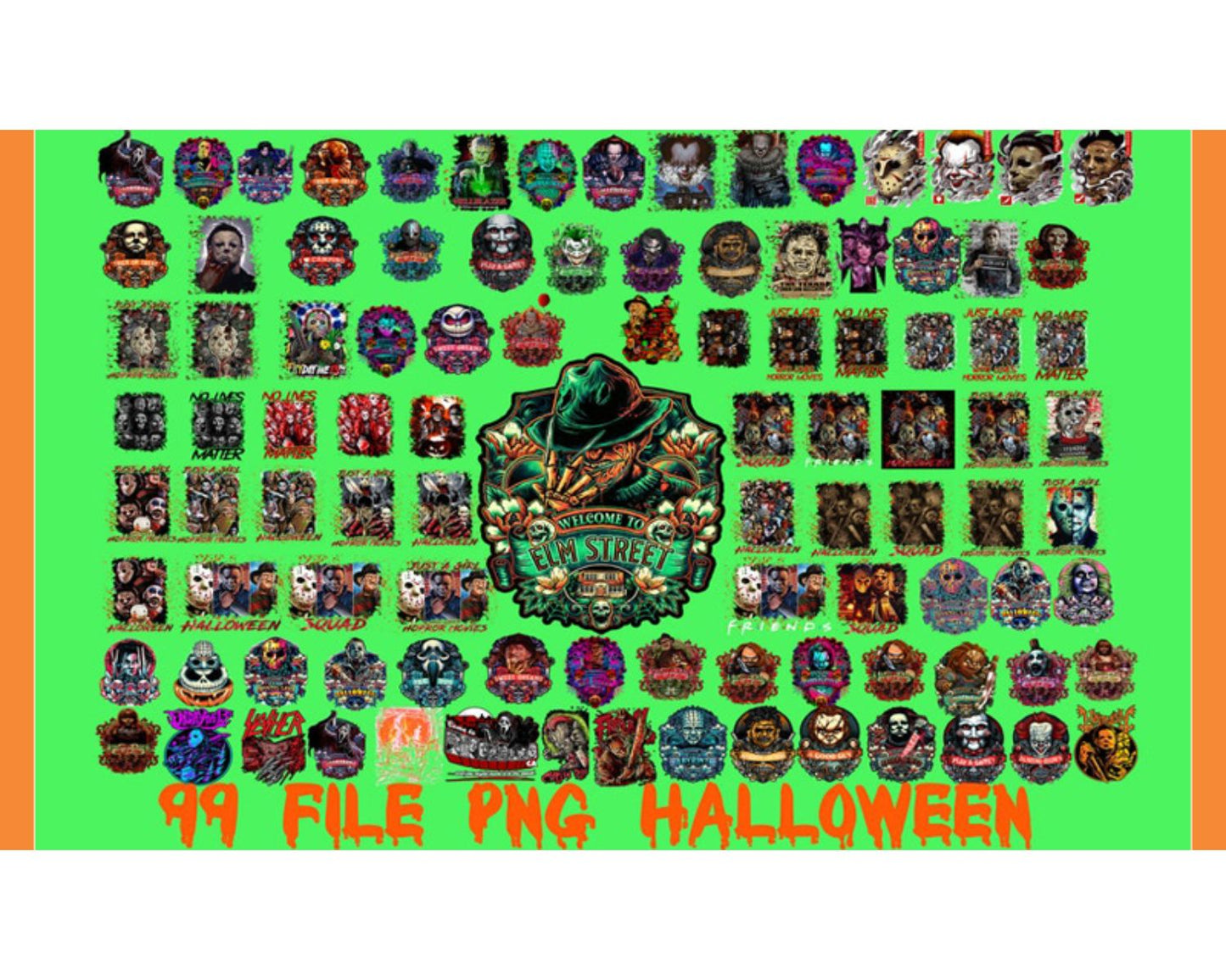 99 File Halloween Png, Halloween Png, Freddy Png, Pennywise Png