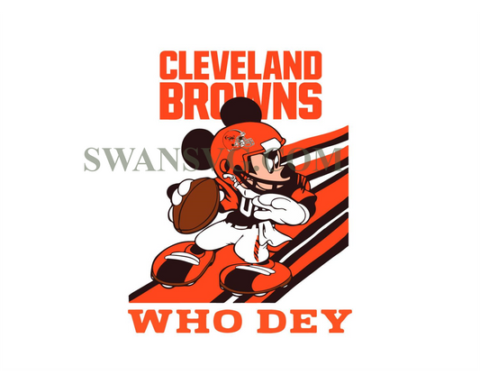 Cleveland Browns Who Dey Mickey Mouse Svg Digital File