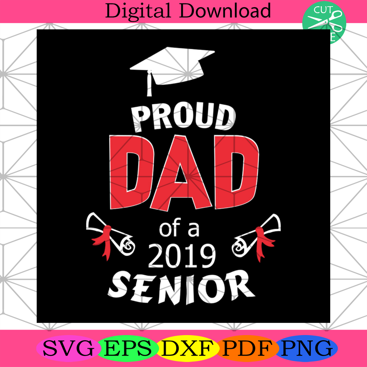 Proud Dad Of A Senior Svg, Dad And Son, Reel Dad Svg